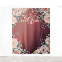 Brautparty Foto Backend Blume String Lights