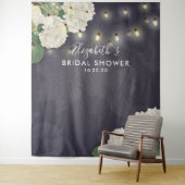 Brautparty Foto Backend Blume String Lights Wandteppich (Beispiel)