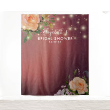 Brautparty Foto Backend Blume String Lights