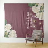 Brautparty Foto Backend Blume String Lights Wandteppich (Beispiel (Horizontal))