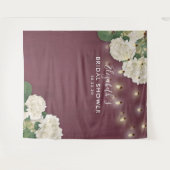 Brautparty Foto Backend Blume String Lights Wandteppich (Vorderseite (Horizontal))