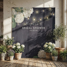 Brautparty Foto Backend Blume String Lights Wandteppich