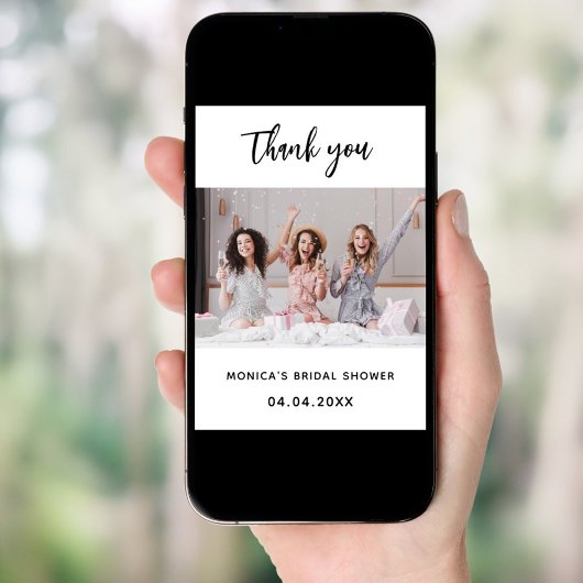 Brautparty Foto Dankeschön Karte