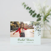 Brautparty FOTO Einladung Postkarte (Stehend Vorderseite)