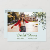 Brautparty FOTO Einladung Postkarte (Vorne/Hinten)