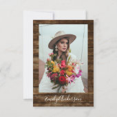 Brautparty Foto Eukalyptus Rustikales Holz Einladung (Rückseite)