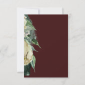 Brautparty Foto Floral Abschluss Burgundy Einladung (Rückseite)