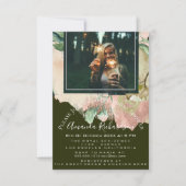 Brautparty Foto Floral Abschluss Cali Green Einladung (Vorderseite)