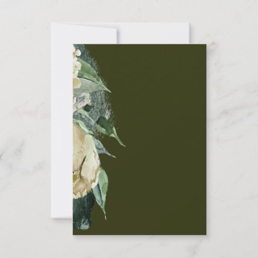 Brautparty Foto Floral Abschluss Cali Green Einladung (Rückseite)