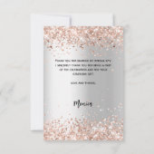 Brautparty-Foto für die Silver Rose Dankeskarte (Rückseite)