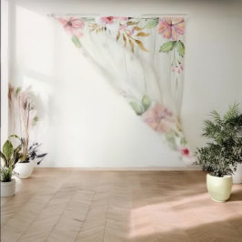 Brautparty Foto Hintergrund Blume Rustikales Holz Wandteppich