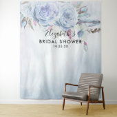 Brautparty Foto Hintergrund Boho Blumenfüße Wandteppich (Beispiel)