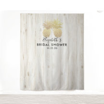 Brautparty Foto Hintergrund Gold Ananas