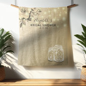 Brautparty Foto Hintergrund Gold Floral Mason Jar Wandteppich