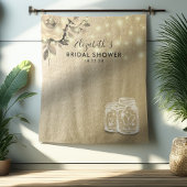 Brautparty Foto Hintergrund Gold Floral Mason Jar Wandteppich