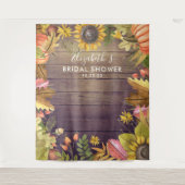 Brautparty Foto Hintergrund Herbst Blätter Pumpkin Wandteppich (Vorderseite)