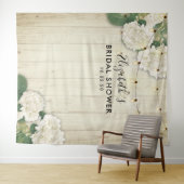 Brautparty Foto Hintergrund Hydrangea Lights Holz Wandteppich (Beispiel (Horizontal))