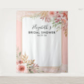 Brautparty Foto Hintergrund Moderne Elegante Blume Wandteppich (Vorderseite)