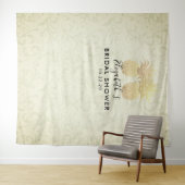 Brautparty Foto Hintergrund Moderne Gold Ananas Wandteppich (Beispiel (Horizontal))