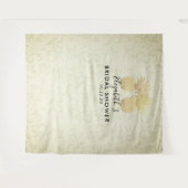 Brautparty Foto Hintergrund Moderne Gold Ananas Wandteppich (Vorderseite (Horizontal))