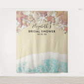 Brautparty Foto Hintergrund Sommer Beach Starfish Wandteppich (Vorderseite)