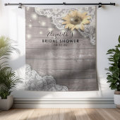 Brautparty Foto Hintergrund Spitze Sonnenblumen Ho Wandteppich