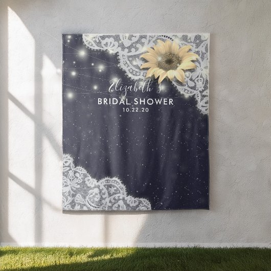 Brautparty Foto Hintergrund Spitze Sonnenblumenleu Wandteppich