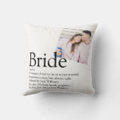 Brautparty-Foto Kissen (Rückseite)