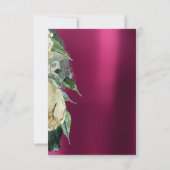 Brautparty Foto Maroon Floral Geburtstag MARSALA Einladung (Rückseite)