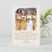 Brautparty Foto Meldung Dankeschön Cards Dankeskarte (Stehend Vorderseite)