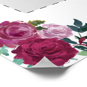 Brautparty Foto Prop | Aquarellblumen-Party Poster (Ecke)