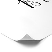 Brautparty Foto Prop Rahmen Blumenzehen Poster (Ecke)