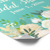 Brautparty Foto Prop Türkis Gold Poster (Ecke)