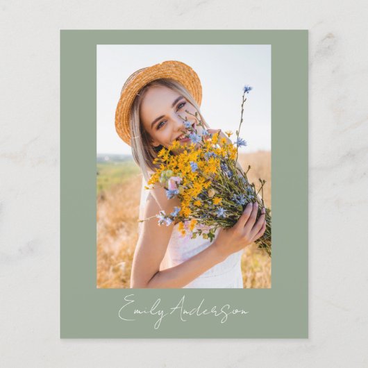 Brautparty-Foto "Sage Green Wildblume" (Rückseite)