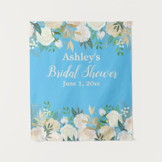 Brautparty Foto Stand Hintergrund Blue Drop Prop Wandteppich (Vorderseite)