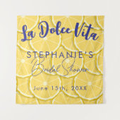 Brautparty-Foto-Standbänder für Zitronen Wandteppich (Vorderseite)