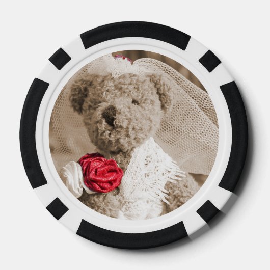 Brautparty Frau Foto Poker Chips (Rückseite)