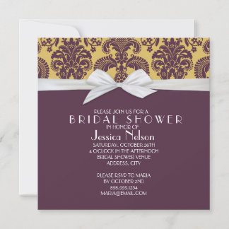 Brautparty "French Country Style Damask" Einladung