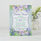 Brautparty Frühling Hochzeit Wasserfarben Einladung (Stehend Vorderseite)