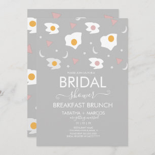 Brautparty Frühstück Ei Brunch Muster Einladung