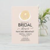 Brautparty Frühstück Pancakes Brunch Einladung (Stehend Vorderseite)