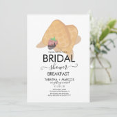 Brautparty Frühstück Waffeln Brunch Einladung (Stehend Vorderseite)
