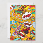 Brautparty Fun Retro Comic Buch Einladung (Rückseite)