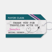 Brautparty für aquamarine Bevorzugung Geschenkanhänger (Vorderseite (Horizontal))