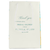 Brautparty für aquamarine Blume Mittlere Geschenktüte (Vorderseite)