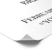 Brautparty für Aquarell-Rose Begrüßungszeichen Poster (Ecke)