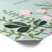 Brautparty für Aquarell-Wildblumen Begrüßungszeich Poster (Ecke)