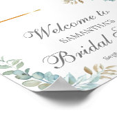 Brautparty für Aquarellbilder Begrüßungszeichen Poster (Ecke)