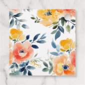 Brautparty für Aquarellblumen Geschenkanhänger (Rückseite)