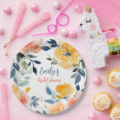 Brautparty für Aquarellblumen Pappteller (Party)